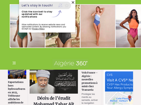 'algerie360.com' screenshot