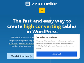 'wptablebuilder.com' screenshot