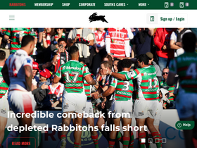 'rabbitohs.com.au' screenshot