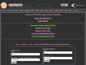 'indiarailinfo.com' screenshot