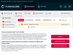 'mismarcadores.com' screenshot