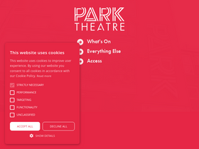 'parktheatre.co.uk' screenshot