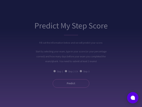 'predictmystepscore.com' screenshot