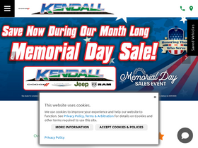 'kendalldodgechryslerjeepram.com' screenshot