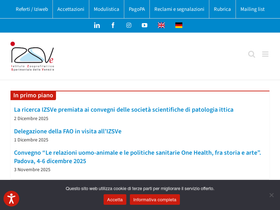 'izsvenezie.it' screenshot