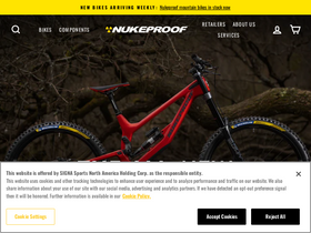 'nukeproof.com' screenshot