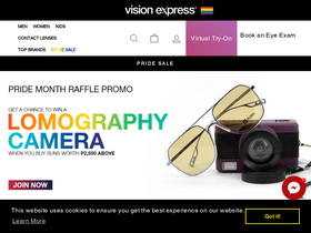 'visionexpress.ph' screenshot