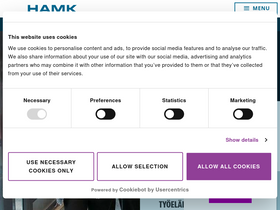 'hamk.fi' screenshot