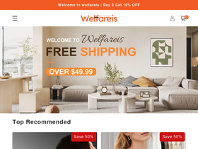 Welfareis homepage screenshot