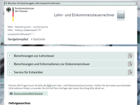 'bmf-steuerrechner.de' screenshot