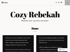 'cozyrebekah.com' screenshot