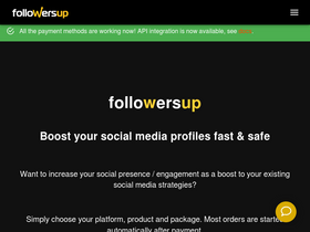 'followersup.co' screenshot