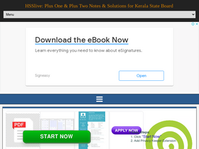 'hsslive.co.in' screenshot