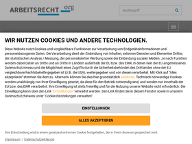 'arbeitsrecht.org' screenshot