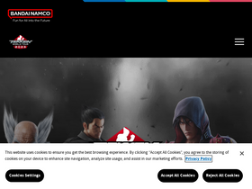 'tekkenworldtour.com' screenshot