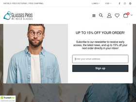 'glassespros.com' screenshot