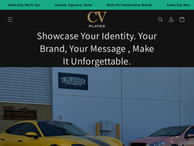 CustomVanityPlates homepage screenshot