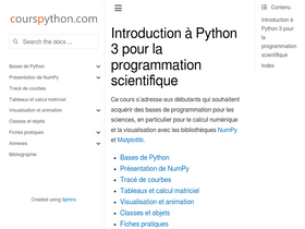 'courspython.com' screenshot