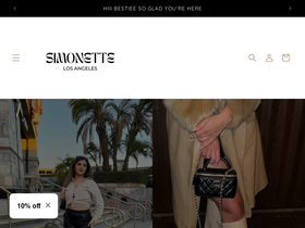 shopsimonettela.com homepage screenshot