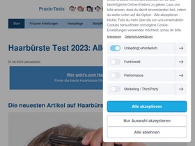 'haarbuerste-test.com' screenshot