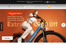 Qreatebikes homepage screenshot