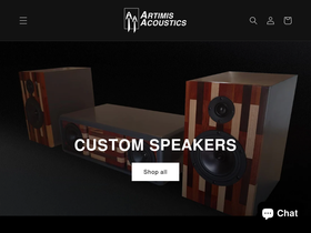 artimisacoustics.com homepage screenshot