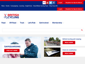 'britishcycling.org.uk' screenshot