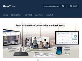 hugetrusted.com homepage screenshot