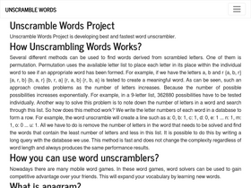 'unscrambler.github.io' screenshot