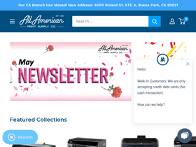 'aaprintsupplyco.com' screenshot