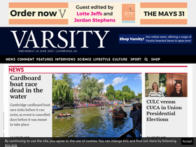 'varsity.co.uk' screenshot