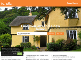 'tandie.co.uk' screenshot