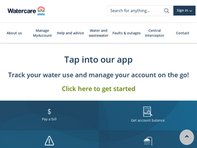 'watercare.co.nz' screenshot