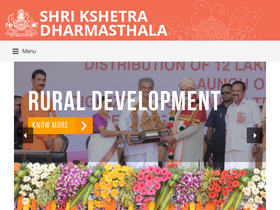 'shridharmasthala.org' screenshot