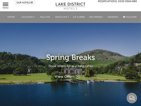 'lakedistricthotels.net' screenshot