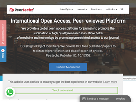 'peertechzpublications.com' screenshot