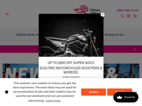 'urbanebikes.com' screenshot
