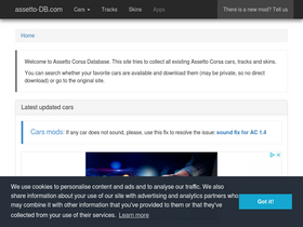 'assetto-db.com' screenshot