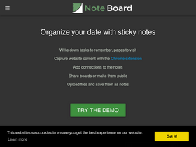 'noteboardapp.com' screenshot