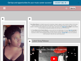 'yonamariemusic.com' screenshot