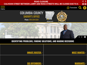 'columbiacountysheriffar.org' screenshot