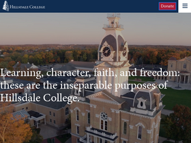 'hillsdale.edu' screenshot