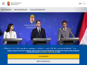 'kormany.hu' screenshot