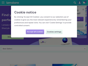 'lenstore.co.uk' screenshot
