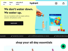 'drinkhydrant.com' screenshot