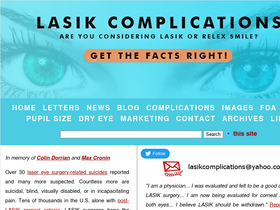 'lasikcomplications.com' screenshot