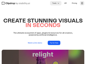 ClipDrop - ClipDrop-Stability.ai推出的AI图片处理系列工具