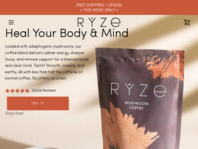 'ryzesuperfoods.com' screenshot