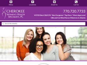 'cherokeewomenshealth.com' screenshot
