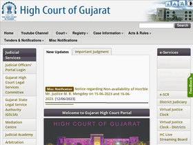 'gujarathighcourt.nic.in' screenshot